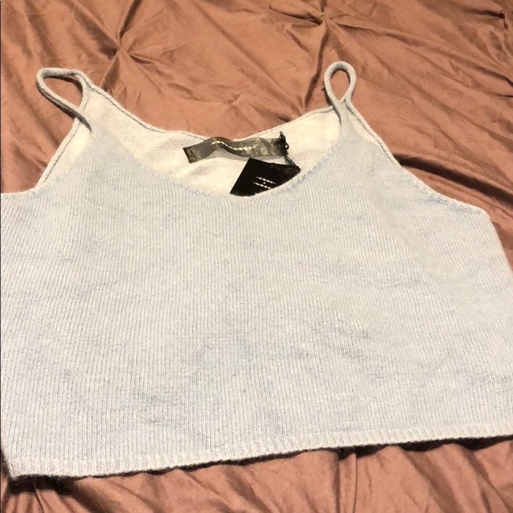 Blue crop top